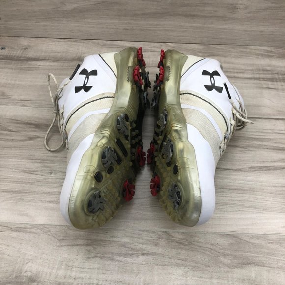 Under Armour Golf Shoes Mens 9 Spieth Soft Spike White Lace Up Cleat Sneakers main image 4